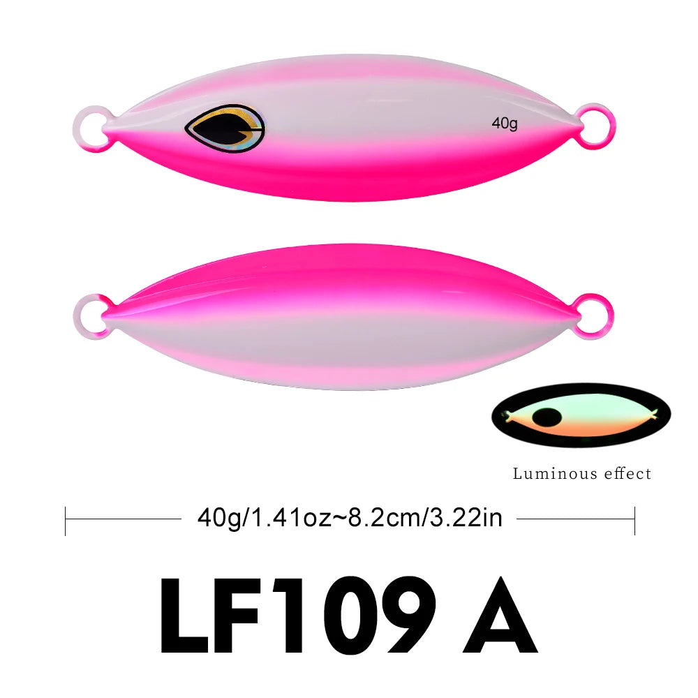 KATUYSHA 100g-150g-200g Seawater Jigging Lure Glowing Sea Fishing Lure Long Throw Metal Lure Boat Fishing Bait