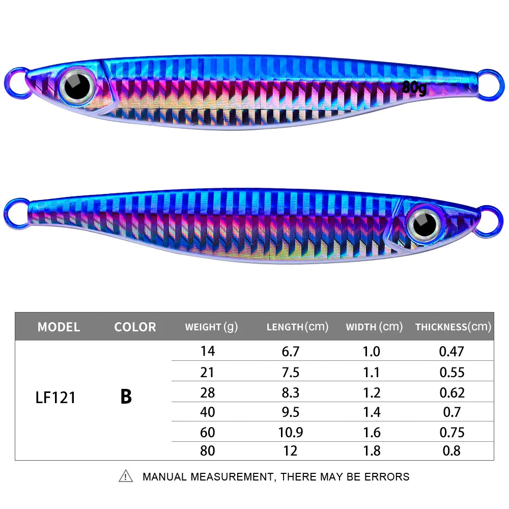 KATUYSHA 1PC Drag Metal Jig Spoon 14-80g Trolling Jigging Fish Sea Bass Hard Bait Fast Sinking Fishing Lure Wobbler Lure
