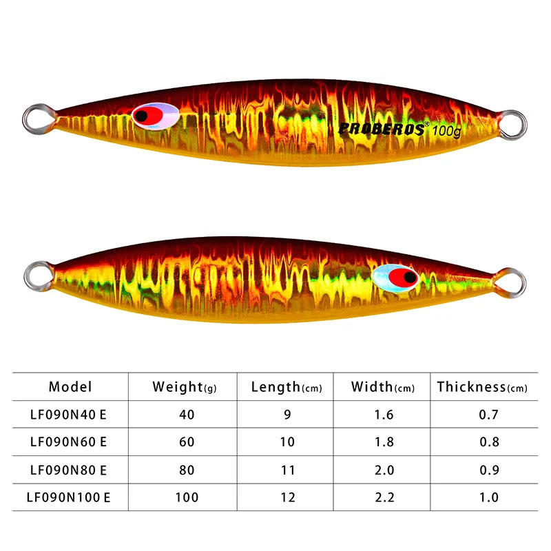 KATUYSHA 40g-60g-80g-100gGlowing Sea Fishing Lure Long Throw Metal Lure Boat Fishing Bait Seawater Jigging Lure