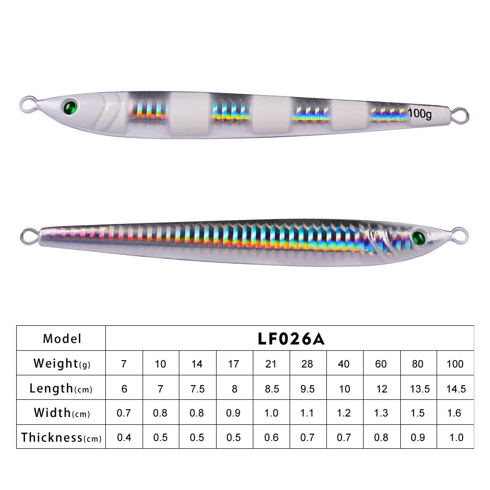 KATUYSHA seawater jigging lure glowing sea fishing lure boat fishing baitlong throw metal lure