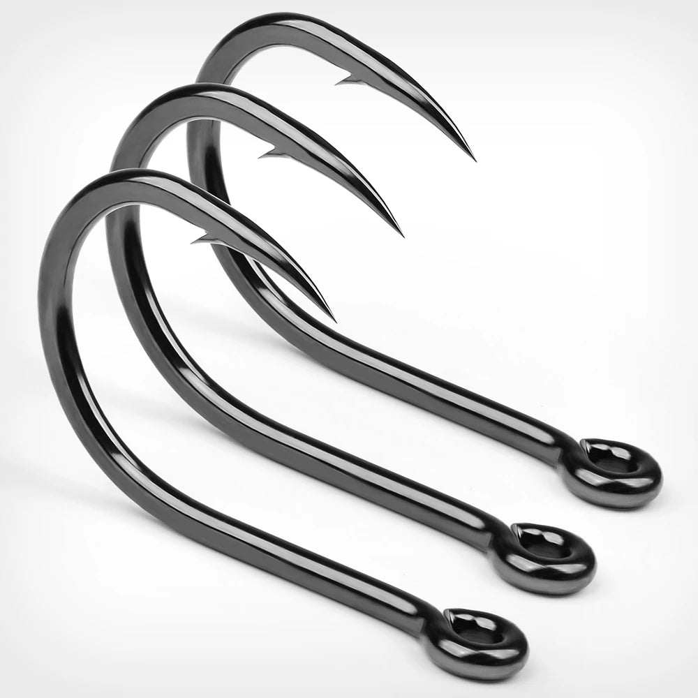 KATUYSHA Bulk Barbed Jig Fishing Hooks - High Carbon Steel with Pressure-Sensitive Bend