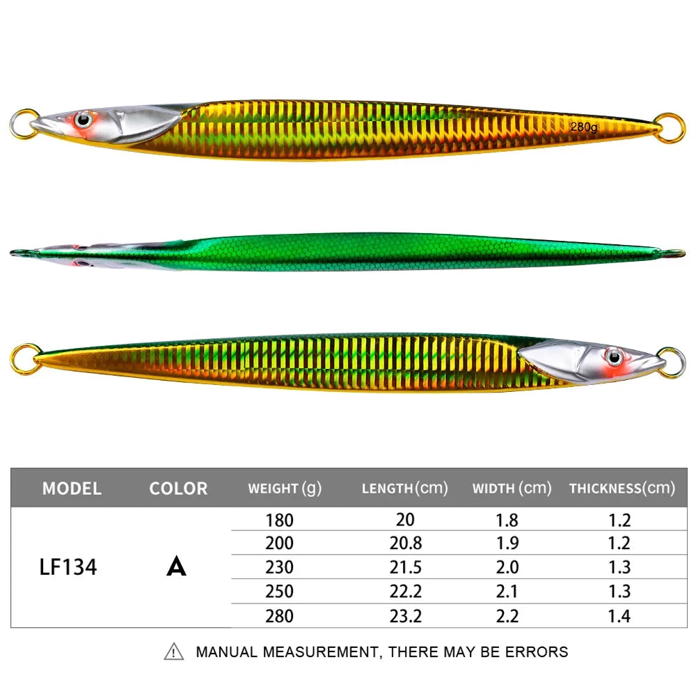 1PC KATUYSHA Metal Fishing Lure 180-200-230-250-280g Artificial Jig Baits Hard Wobblers Fast Trolling Jigging Sea pesca Isca