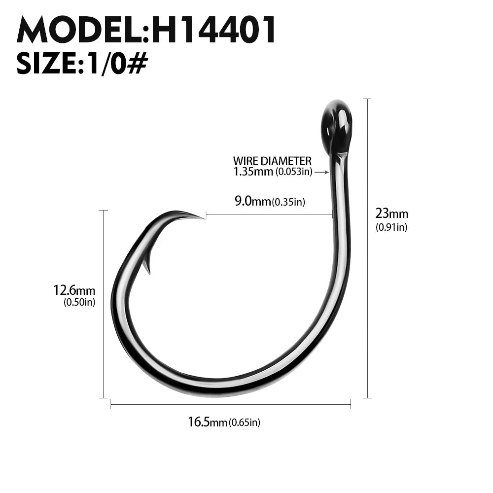 KATUYSHA High Carbon Steel Jig Fishing Hook - Annealed for Reduced Brittleness