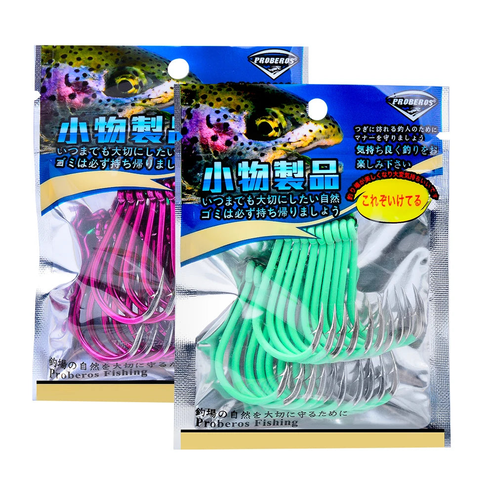 KATUYSHA Coral Reef Jig Fishing Hook - High Carbon Steel Barbed with Abrasion-Resistant Tip