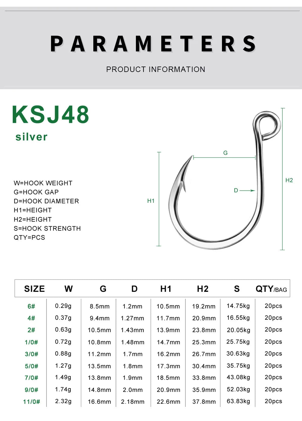 KATUYSHA Wholesale Barbed Jig Hooks - High Carbon Steel Offset Bend for Deep Hooking