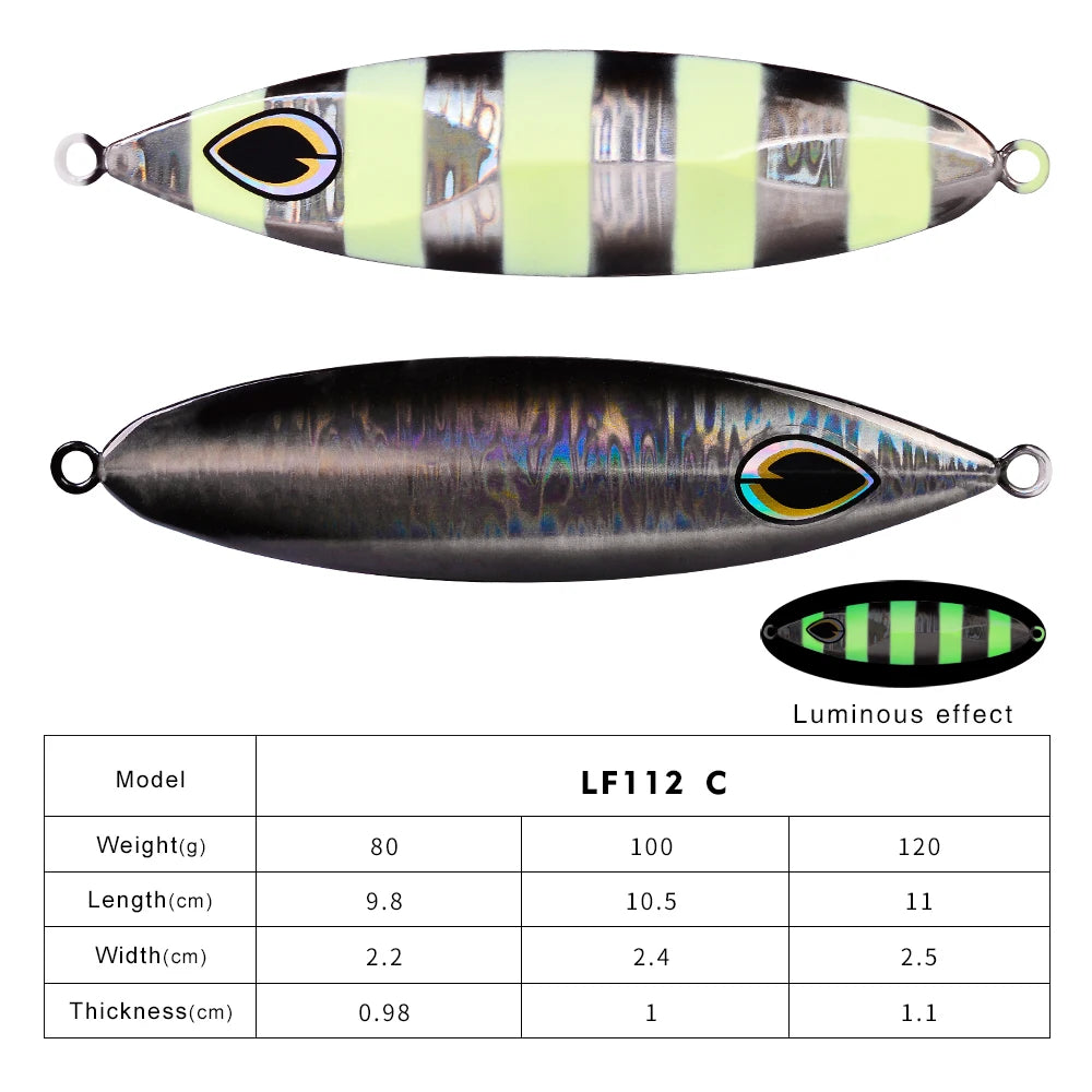 KATUYSHA glowing sea fishing lure seawater jigging lure long throw metal lure boat fishing bait
