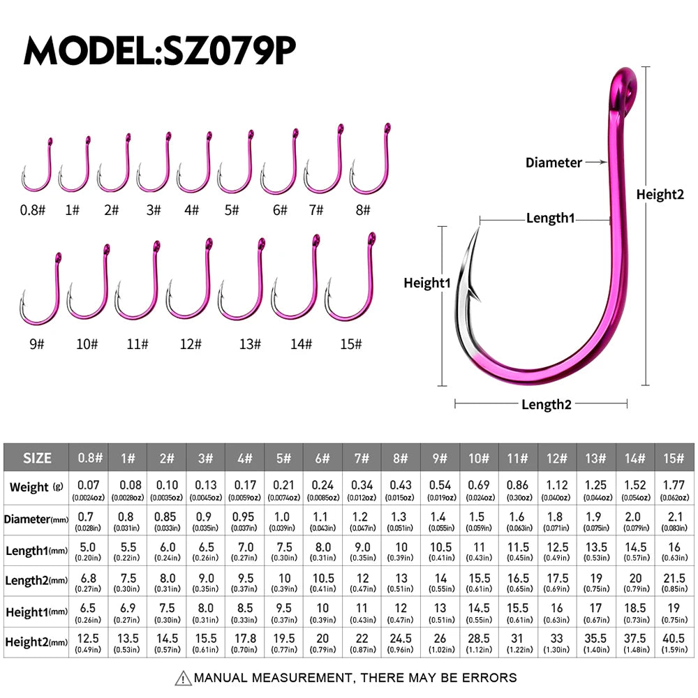 KATUYSHA Coral Reef Jig Fishing Hook - High Carbon Steel Barbed with Abrasion-Resistant Tip