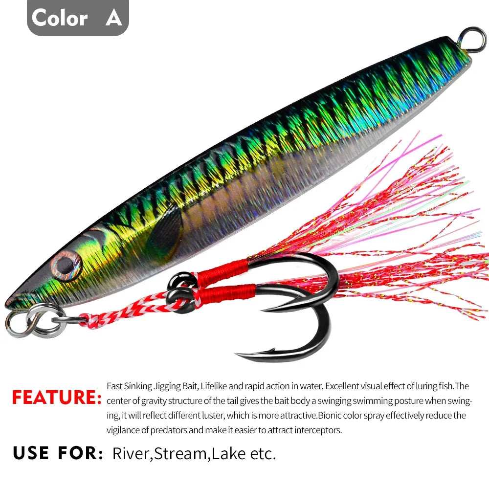 KATUYSHA Metal Jig Fishing Lure Cast Hook Swimbait 3D Laser Wobbler Pike Spoon Carp Spinner Sea Tackle Kit Pesca Artificial Bait