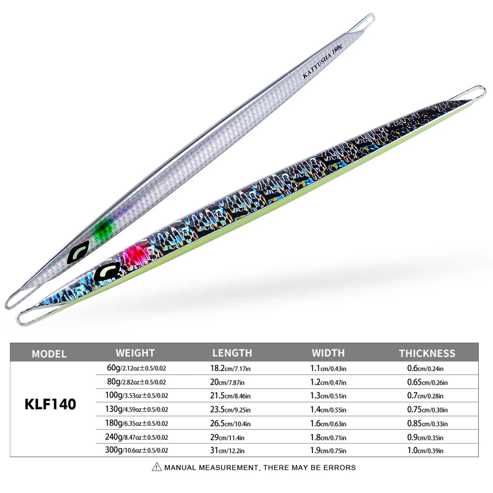 KATUYSHA Metal Jig Fishing Lure Swimbait Spinner Cast 3D Laser Wobbler Pike Spoon Carp Hook Sea Tackle Kit Pesca Artificial Bait