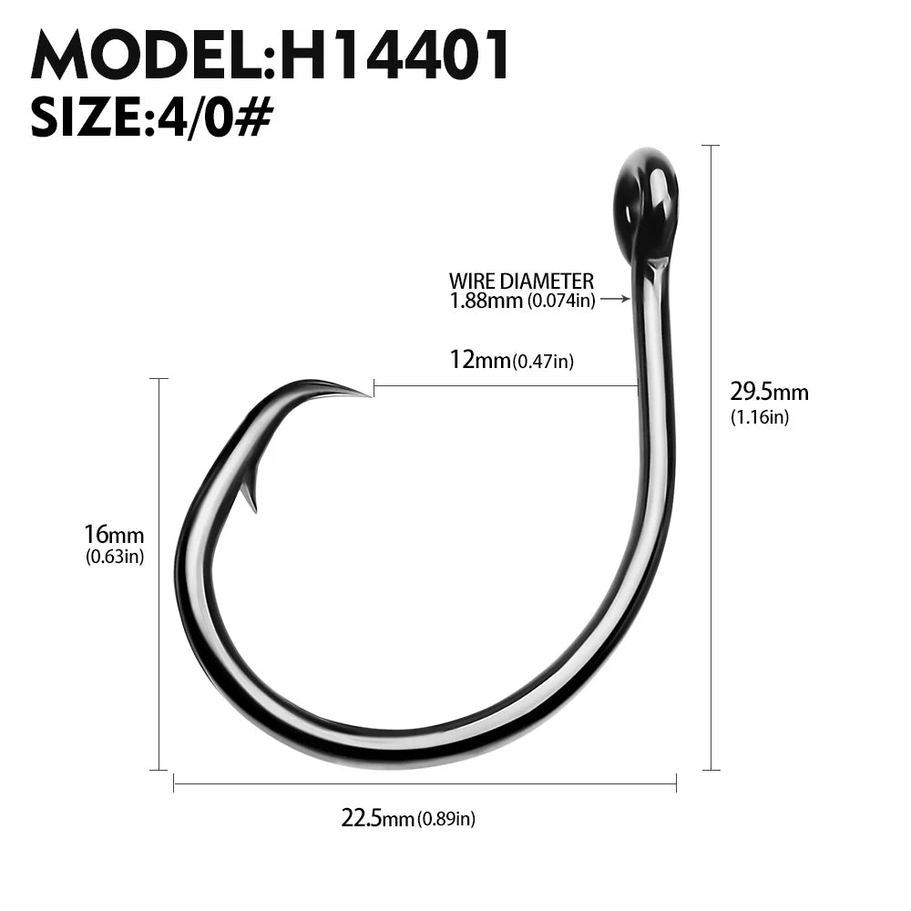 KATUYSHA High Carbon Steel Jig Fishing Hook - Annealed for Reduced Brittleness