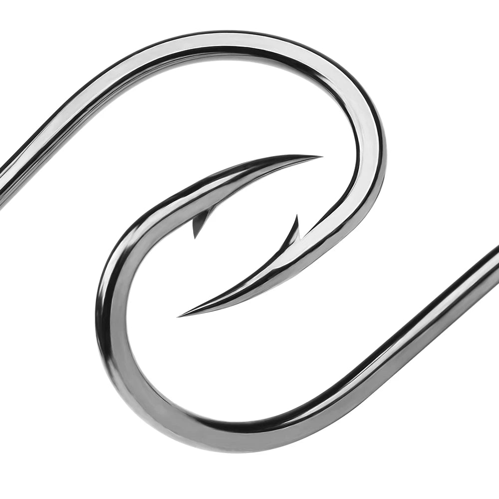 KATUYSHA Bulk Barbed Jig Fishing Hooks - High Carbon Steel with Pressure-Sensitive Bend