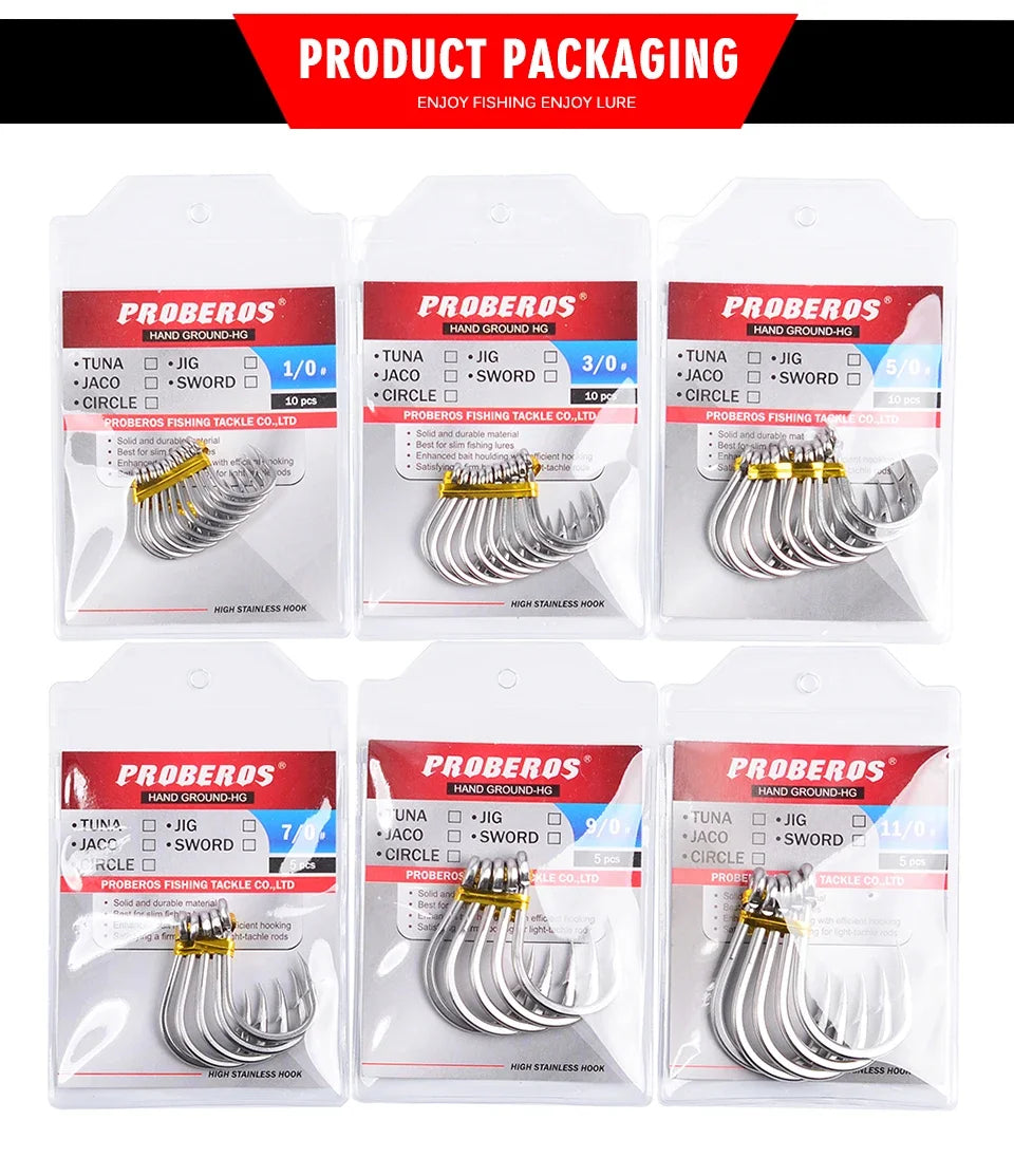 KATUYSHA 2025 Direct Stainless Steel Heavy Jig Hooks - Reinforced for Deep Sea Tuna Fishing