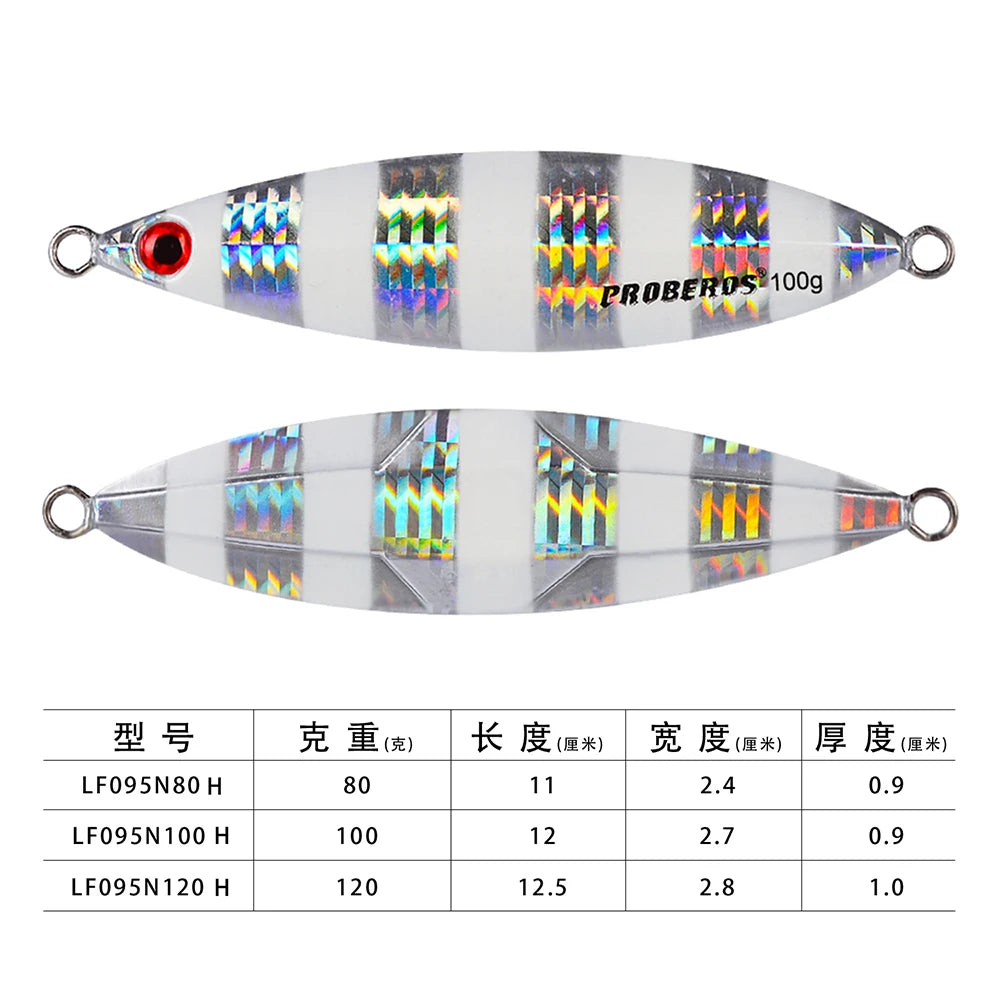 KATUYSHA 80g-100g-120g Glowing Sea Fishing Lure Seawater Jigging Long Throw Metal Lure Lure Boat Fishing Bait