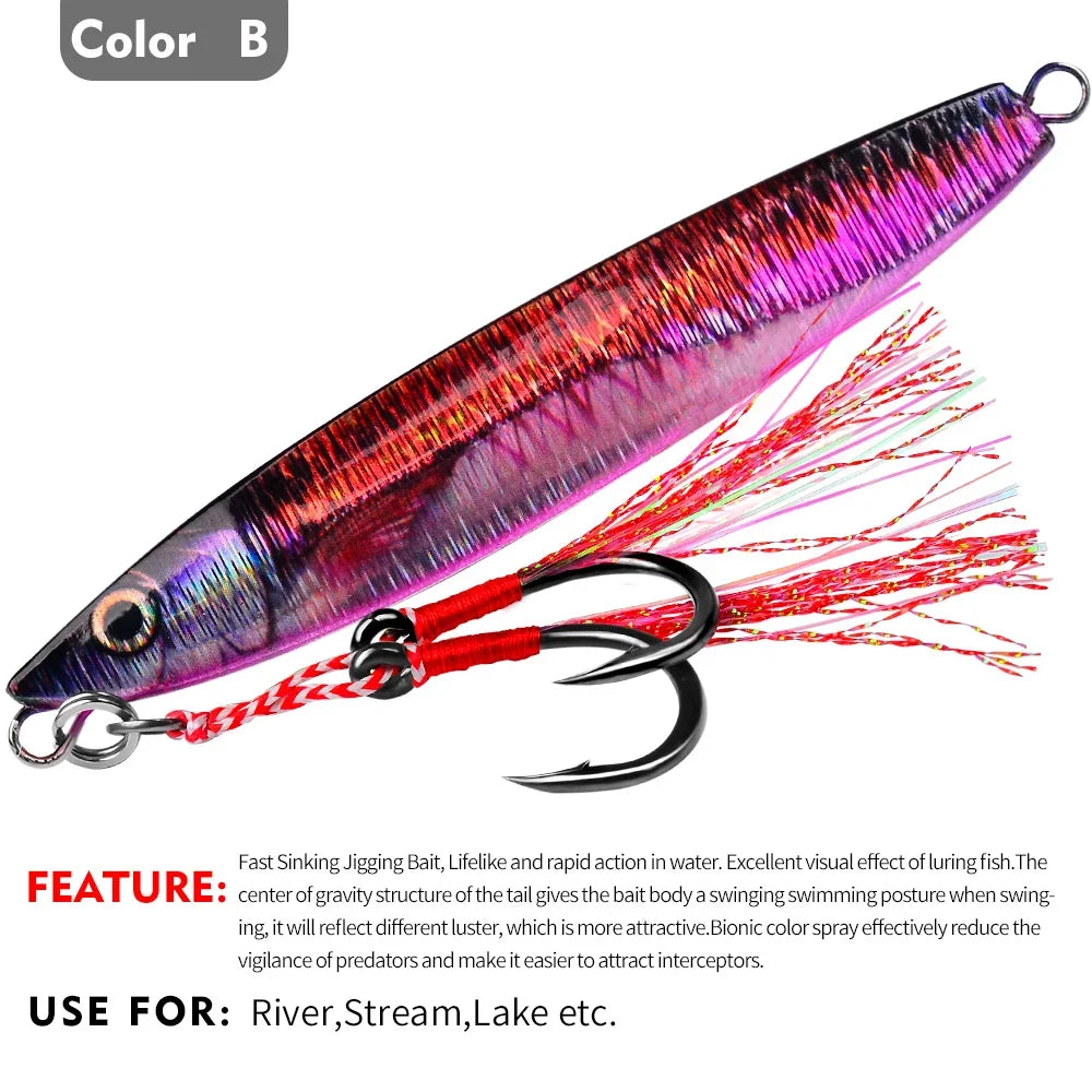 KATUYSHA Metal Jig Fishing Lure Cast Hook Swimbait 3D Laser Wobbler Pike Spoon Carp Spinner Sea Tackle Kit Pesca Artificial Bait