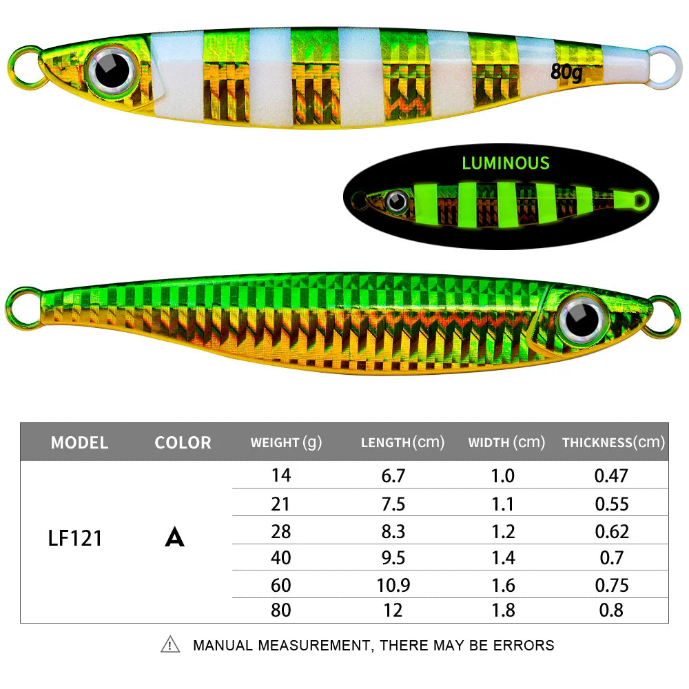 KATUYSHA 1PC Drag Metal Jig Spoon 14-80g Trolling Jigging Fish Sea Bass Hard Bait Fast Sinking Fishing Lure Wobbler Lure