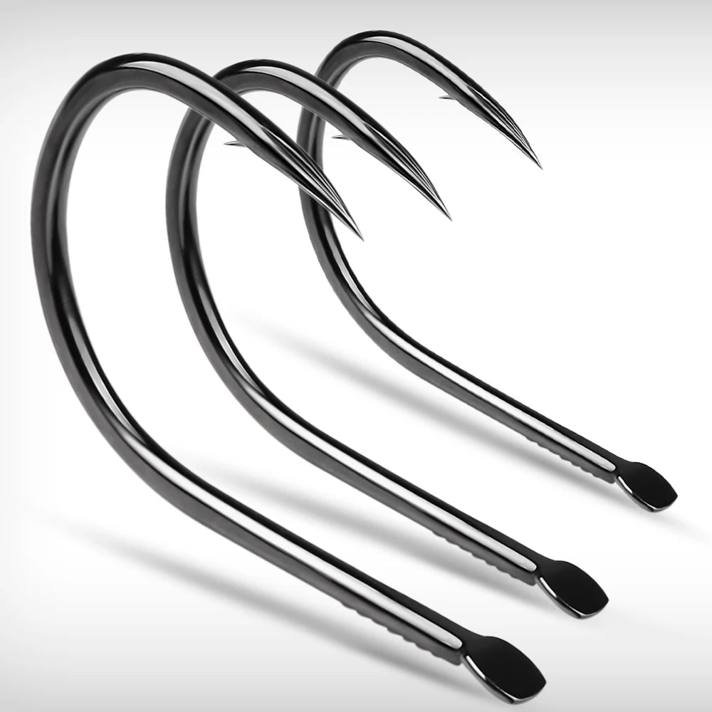 KATUYSHA 1Pcs/lot High Carbon Steel Jig Fishing Hook - Corrosion-Resistant Barbed for Wholesale