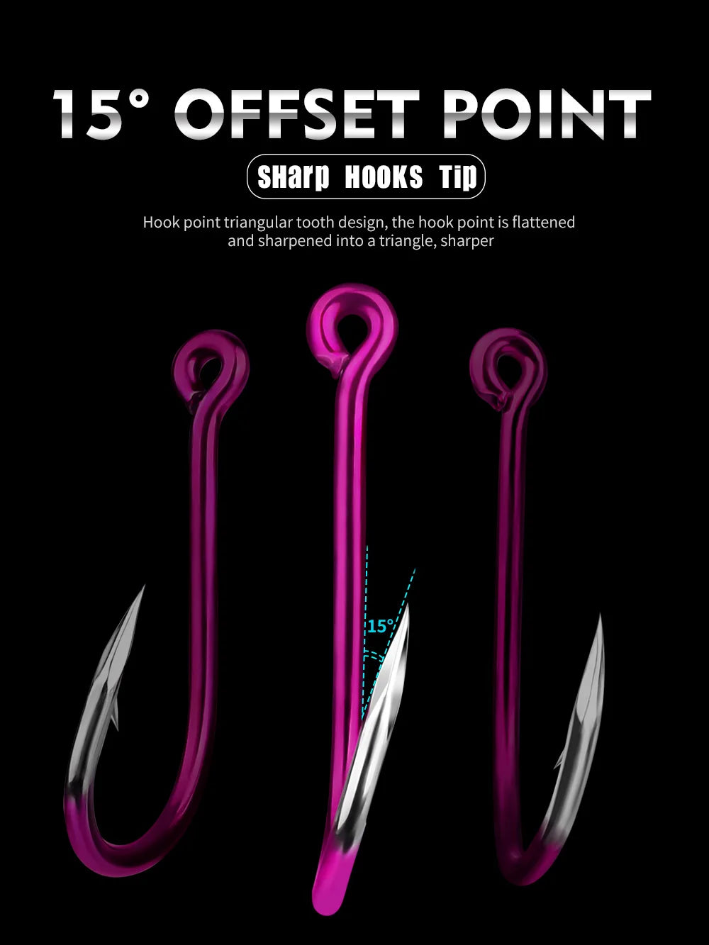 KATUYSHA Coral Reef Jig Fishing Hook - High Carbon Steel Barbed with Abrasion-Resistant Tip