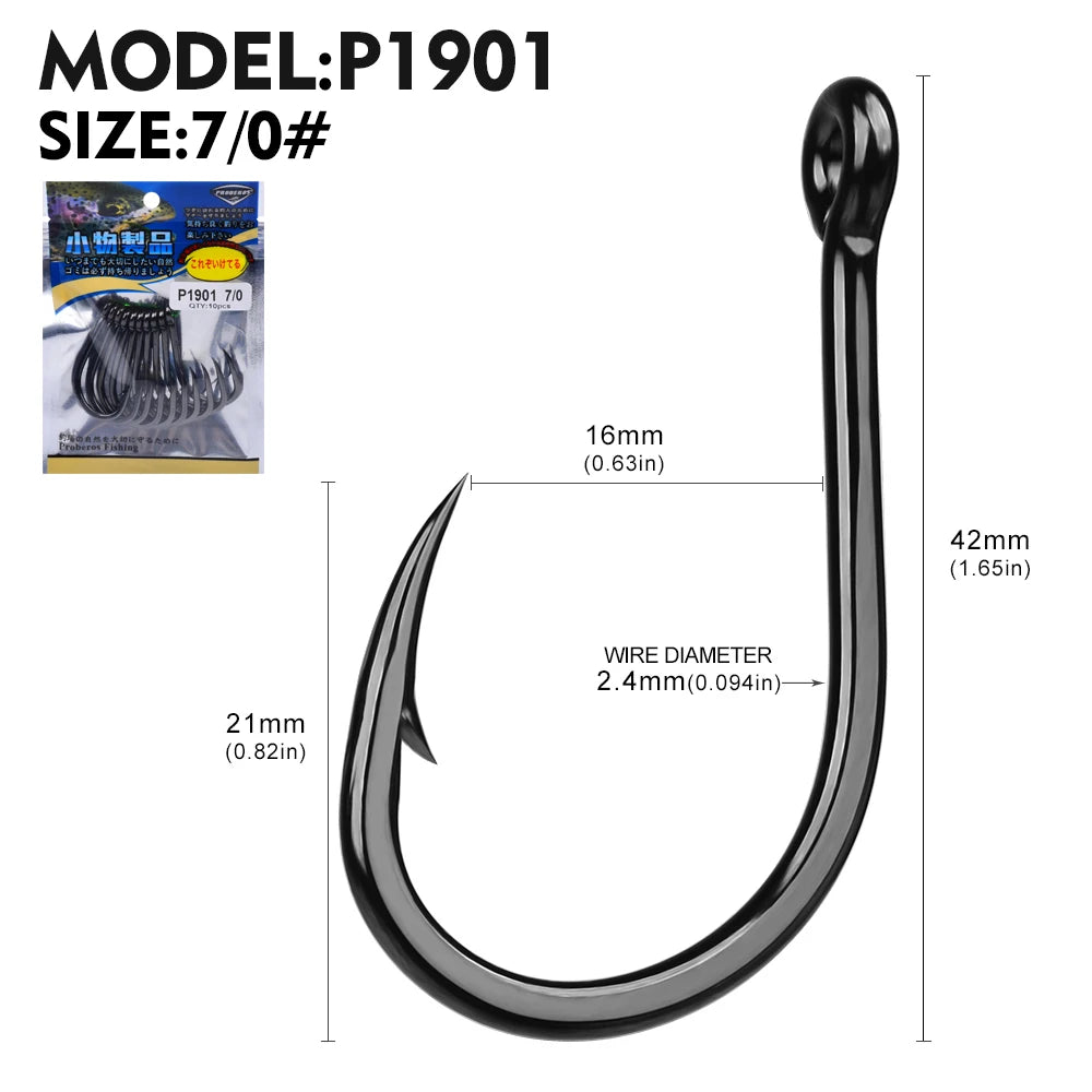 KATUYSHA Bulk Barbed Jig Fishing Hooks - High Carbon Steel with Pressure-Sensitive Bend