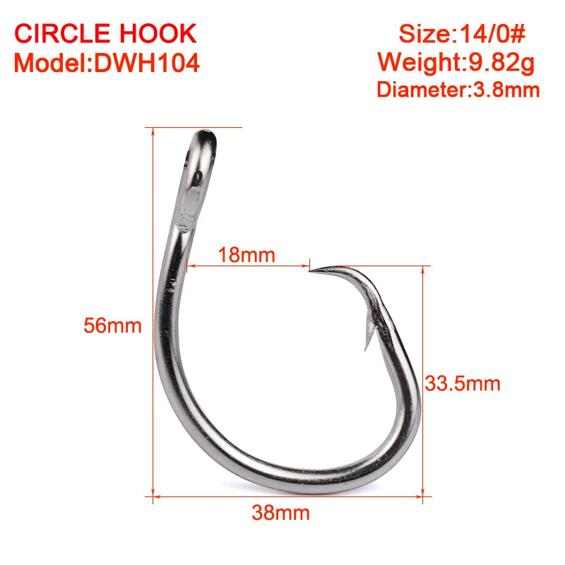 KATUYSHA Wholesale Stainless Steel Tuna Swordfish Hooks - 4X Reinforcement Corrosion-Resistant Multi-Scenario