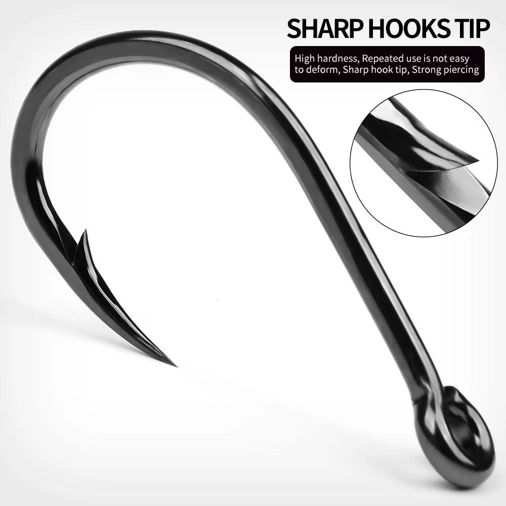 KATUYSHA Bulk Barbed Jig Fishing Hooks - High Carbon Steel with Pressure-Sensitive Bend