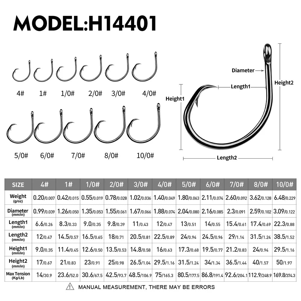 KATUYSHA High Carbon Steel Jig Fishing Hook - Annealed for Reduced Brittleness