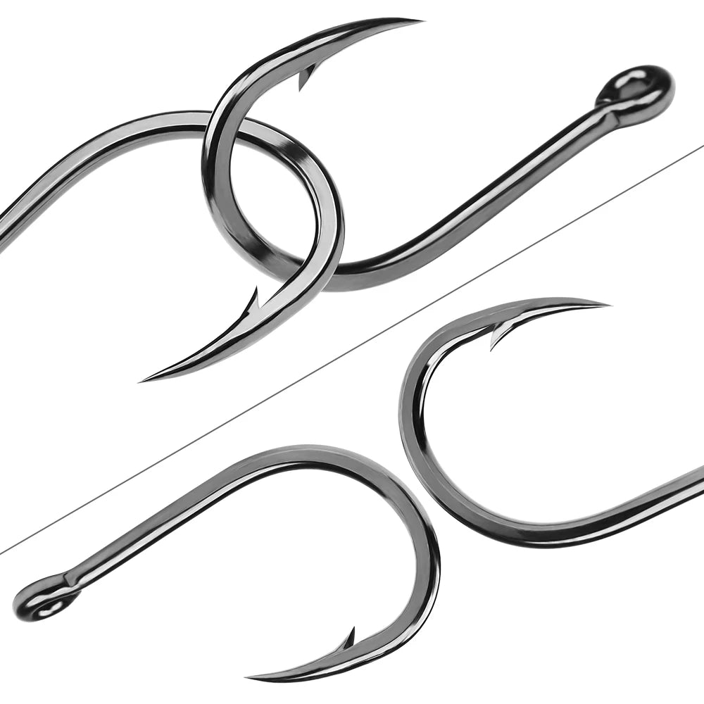 KATUYSHA Bulk Barbed Jig Fishing Hooks - High Carbon Steel with Pressure-Sensitive Bend