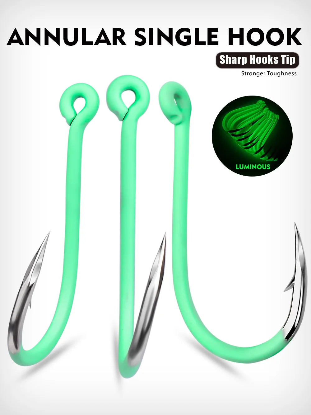 KATUYSHA Coral Reef Jig Fishing Hook - High Carbon Steel Barbed with Abrasion-Resistant Tip