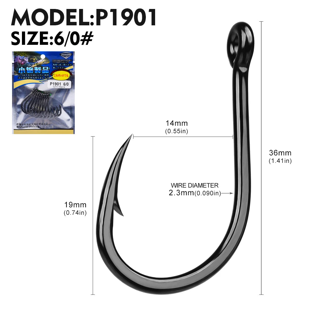 KATUYSHA Bulk Barbed Jig Fishing Hooks - High Carbon Steel with Pressure-Sensitive Bend
