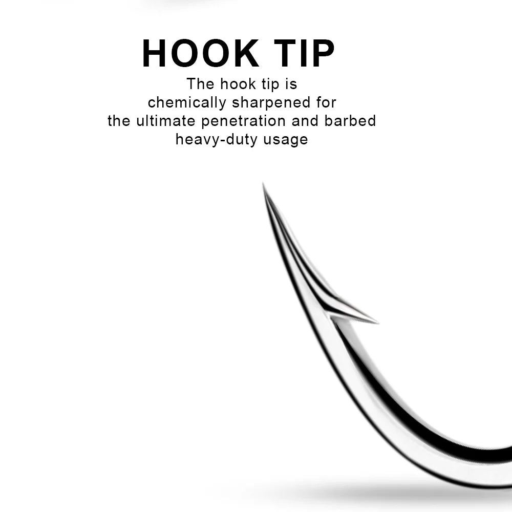 KATUYSHA Wholesale Jig Fishing Hooks - High Carbon Steel Barbed with Quick-Release Bait Clip