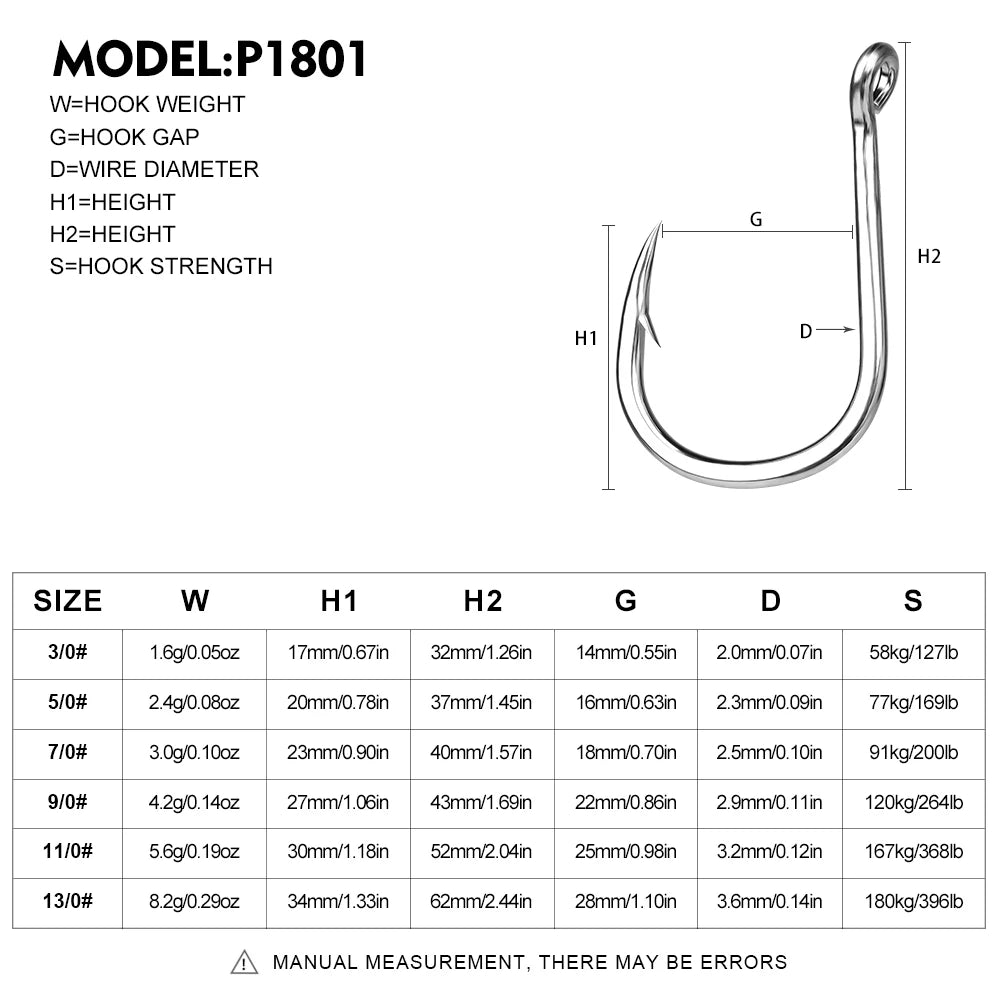 KATUYSHA Jig Fishing Hook High Carbon Steel - Barbed with Hydrophilic Coating for Faster Sinking