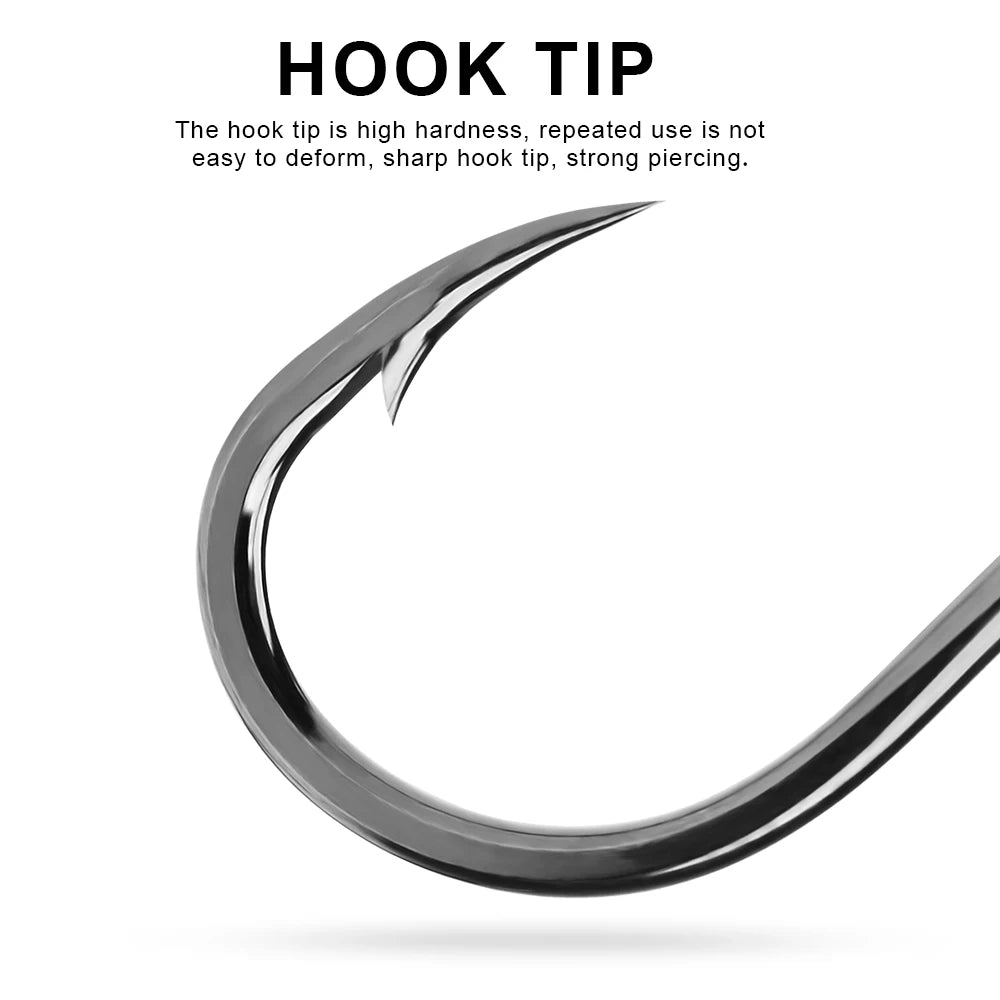 KATUYSHA Bulk Barbed Jig Fishing Hooks - High Carbon Steel with Pressure-Sensitive Bend