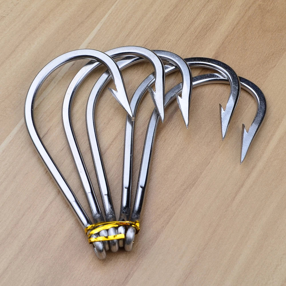KATUYSHA Heavy Duty Deep Sea Tuna Swordfish Hooks - 316 Stainless Steel J-Hook Fast Penetration Anti-Slip