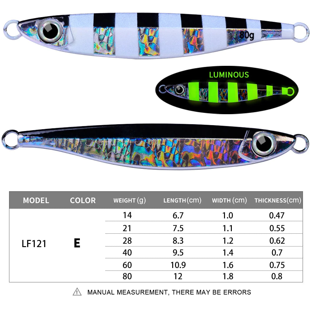 KATUYSHA 1PC Drag Metal Jig Spoon 14-80g Trolling Jigging Fish Sea Bass Hard Bait Fast Sinking Fishing Lure Wobbler Lure