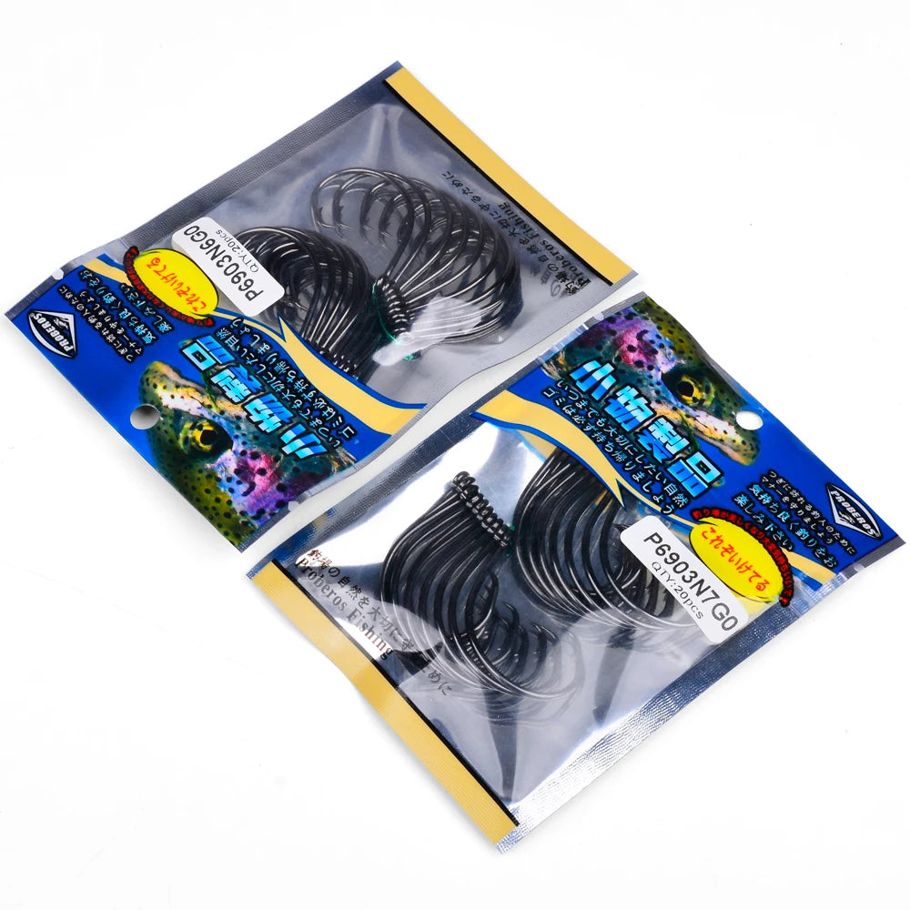 KATUYSHA 4#-7/0# Wholesale Anti-Rust Jig Hooks - High Carbon Steel with Fast Penetration Micro-Serrated Tip