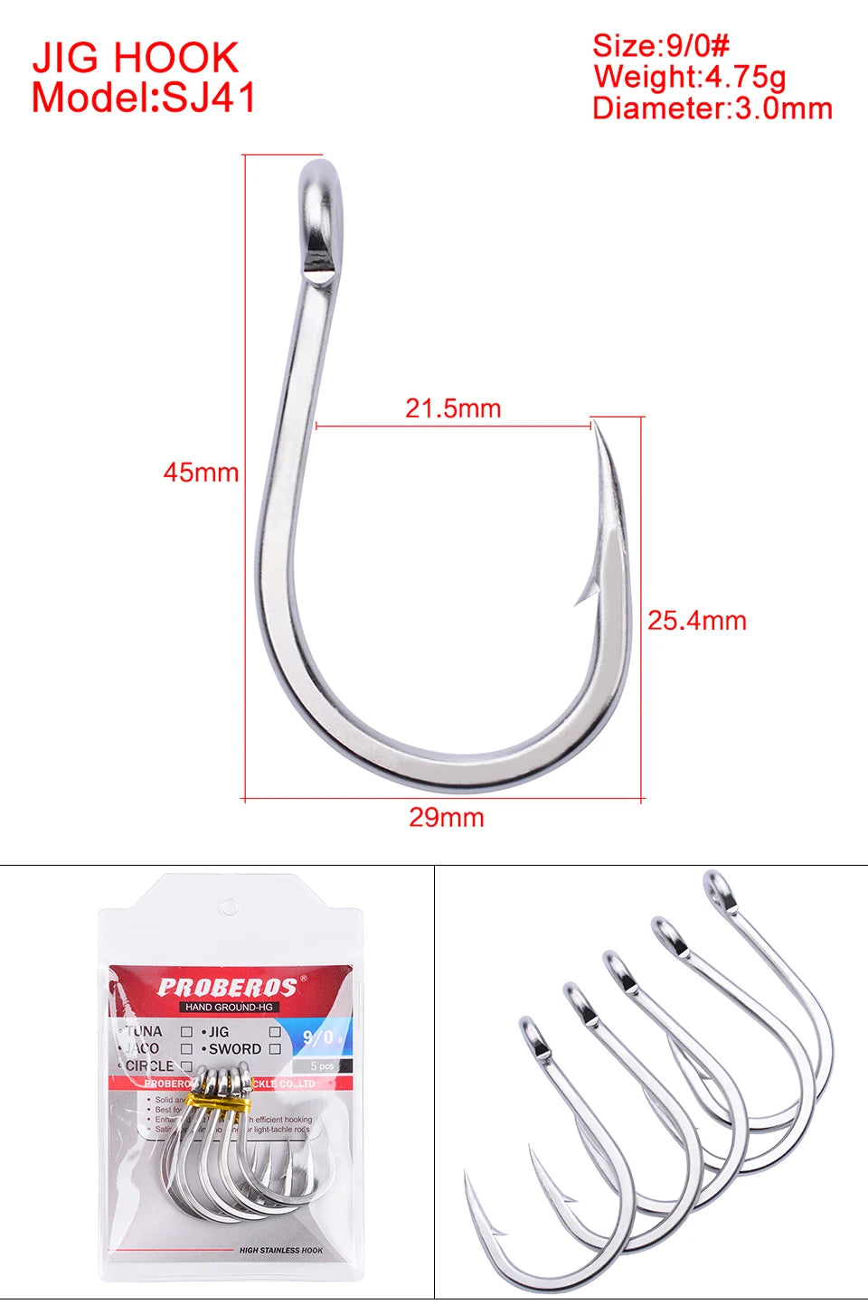 KATUYSHA 2025 Direct Stainless Steel Heavy Jig Hooks - Reinforced for Deep Sea Tuna Fishing