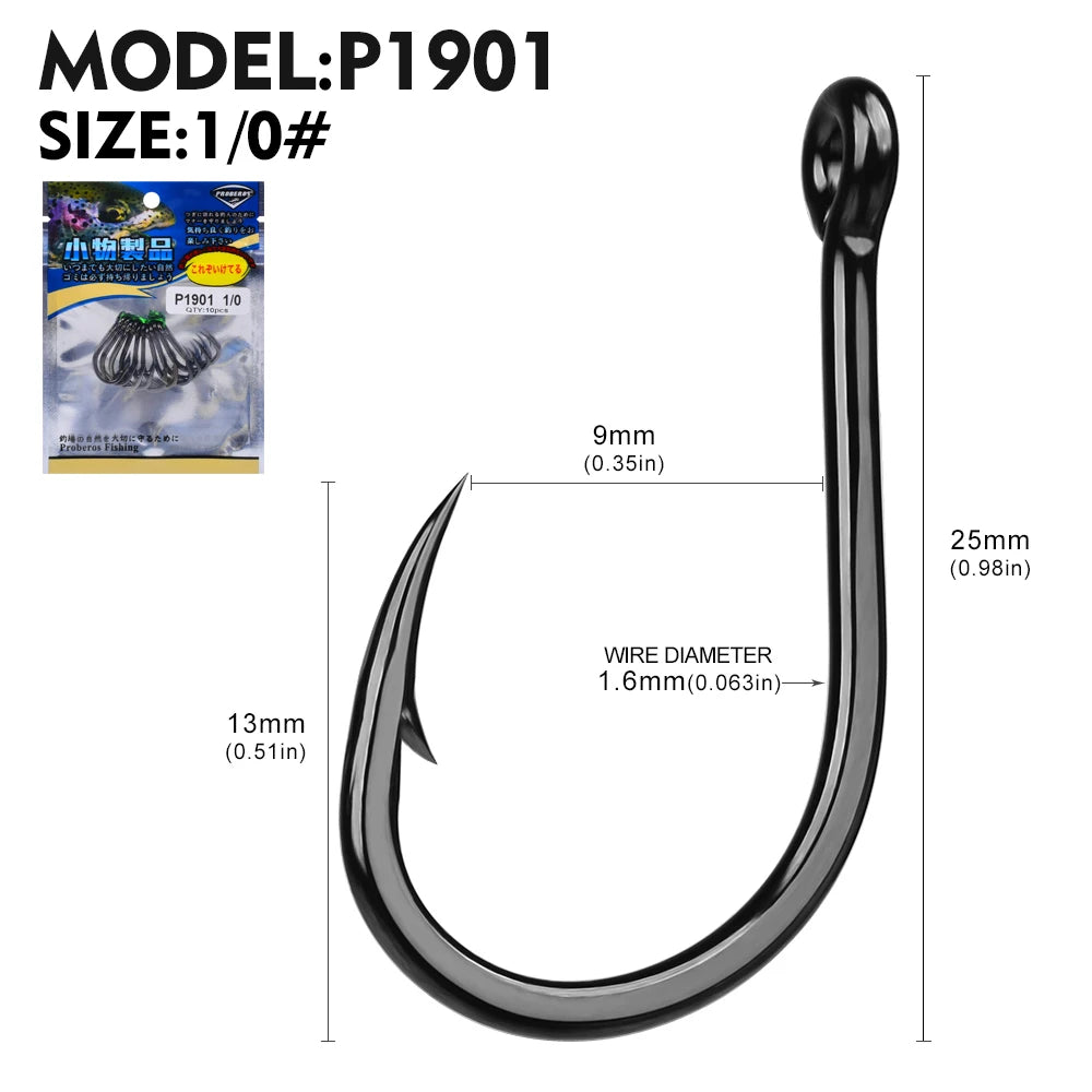 KATUYSHA Bulk Barbed Jig Fishing Hooks - High Carbon Steel with Pressure-Sensitive Bend