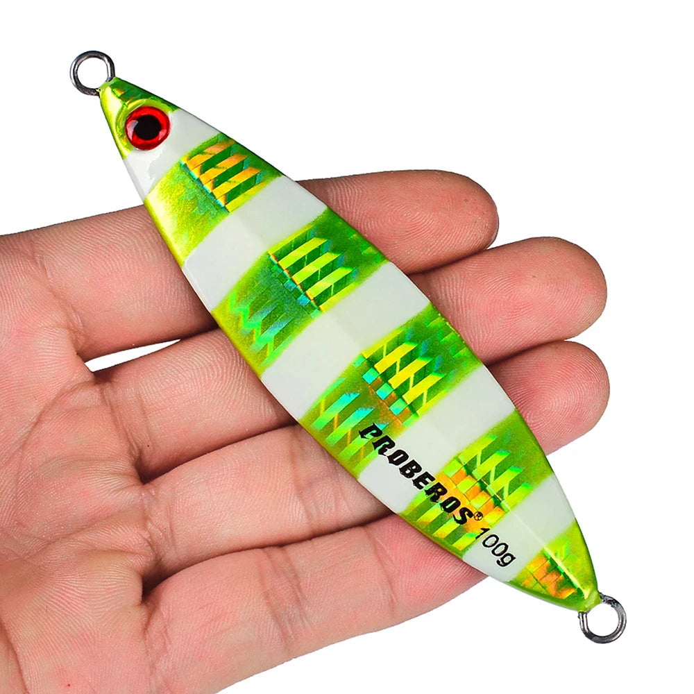 KATUYSHA 80g-100g-120g Glowing Sea Fishing Lure Seawater Jigging Long Throw Metal Lure Lure Boat Fishing Bait