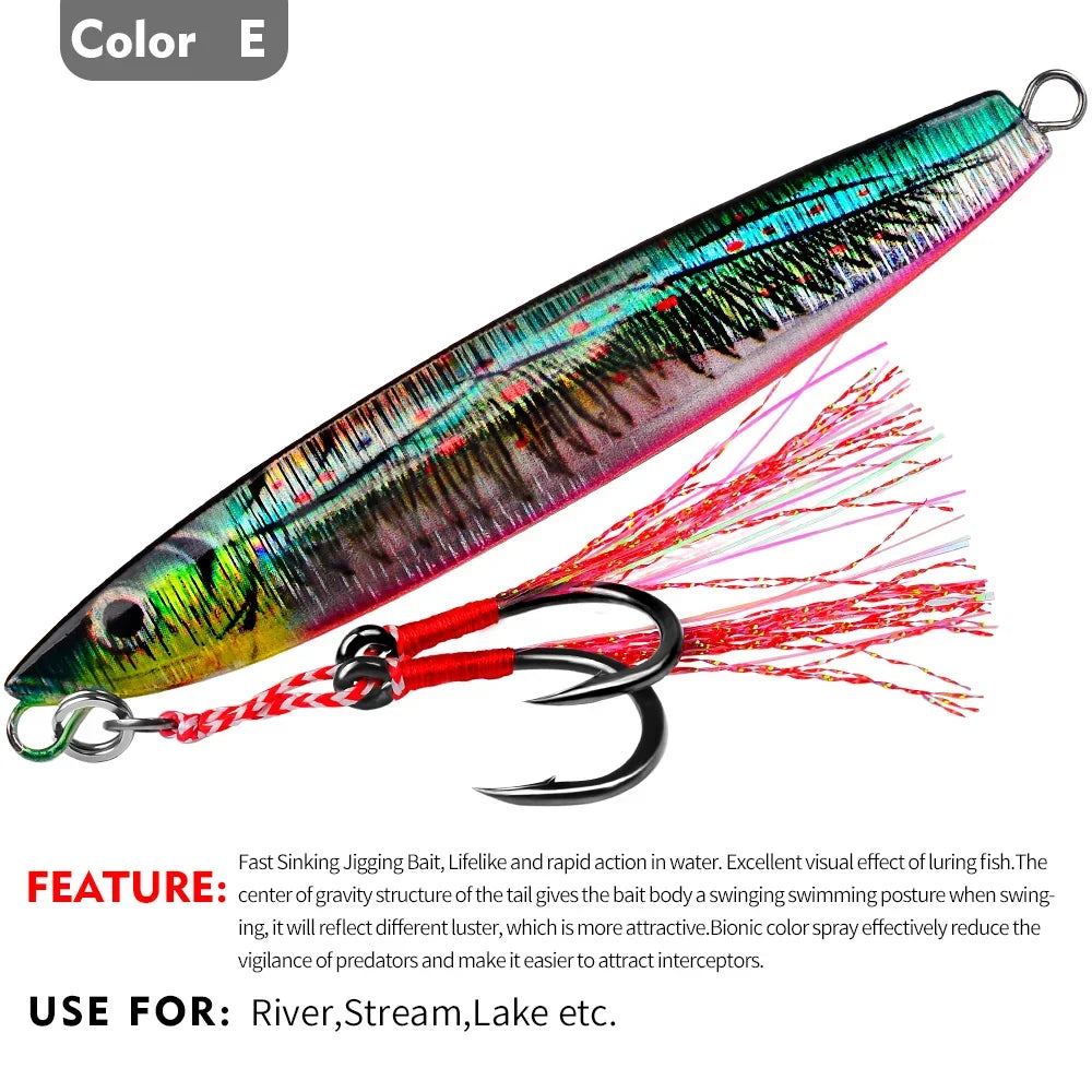 KATUYSHA Metal Jig Fishing Lure Cast Hook Swimbait 3D Laser Wobbler Pike Spoon Carp Spinner Sea Tackle Kit Pesca Artificial Bait