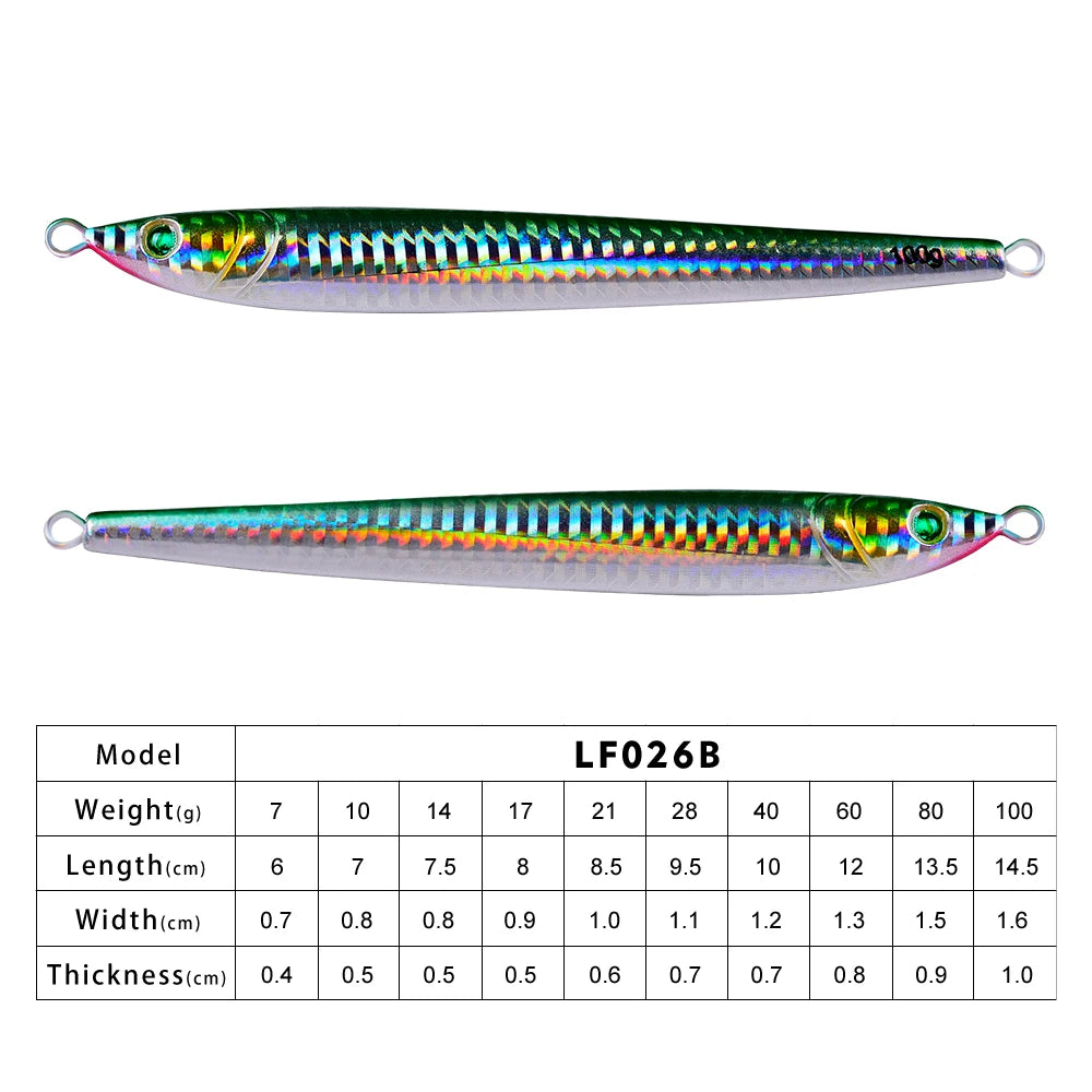 KATUYSHA seawater jigging lure glowing sea fishing lure boat fishing baitlong throw metal lure