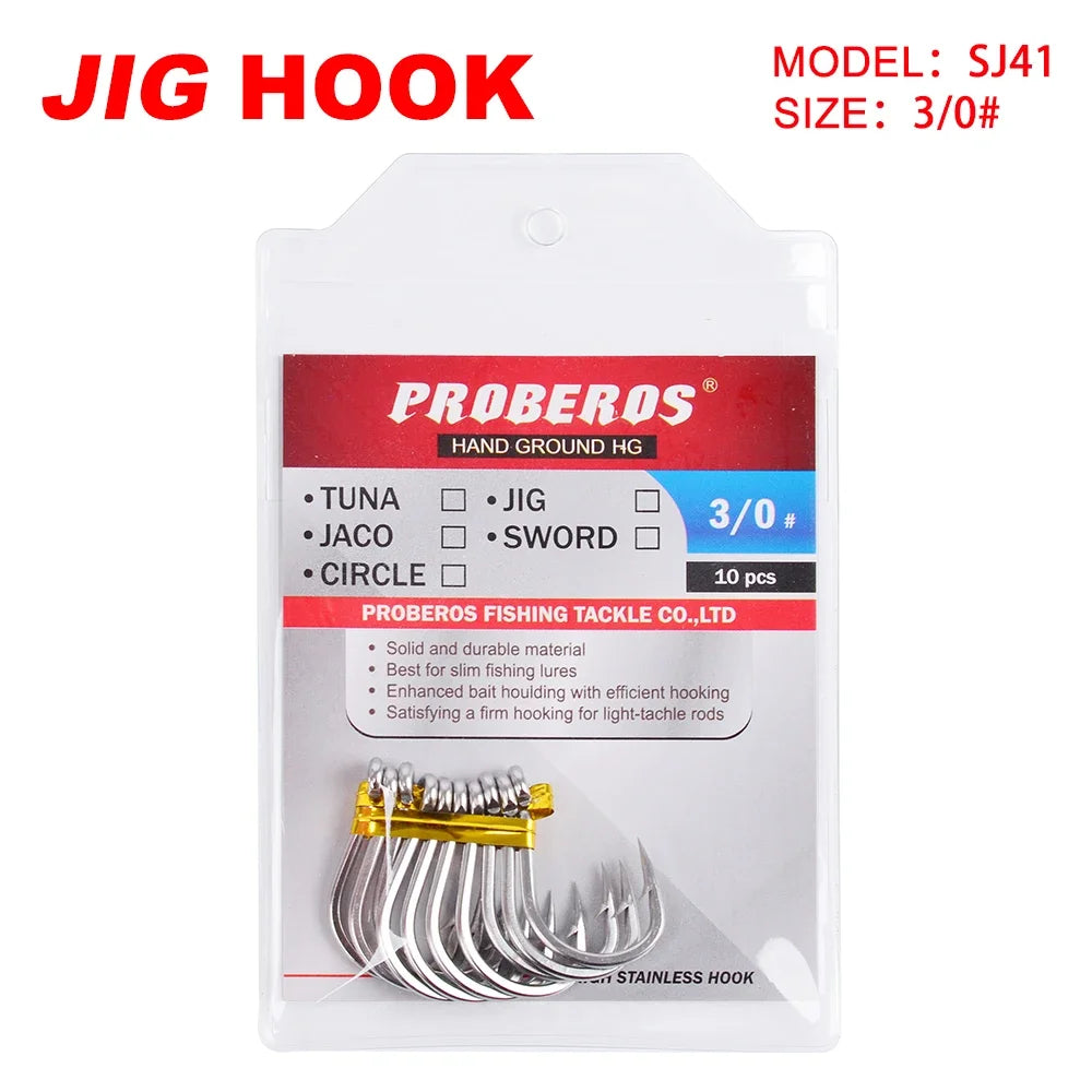 KATUYSHA 2025 Direct Stainless Steel Heavy Jig Hooks - Reinforced for Deep Sea Tuna Fishing