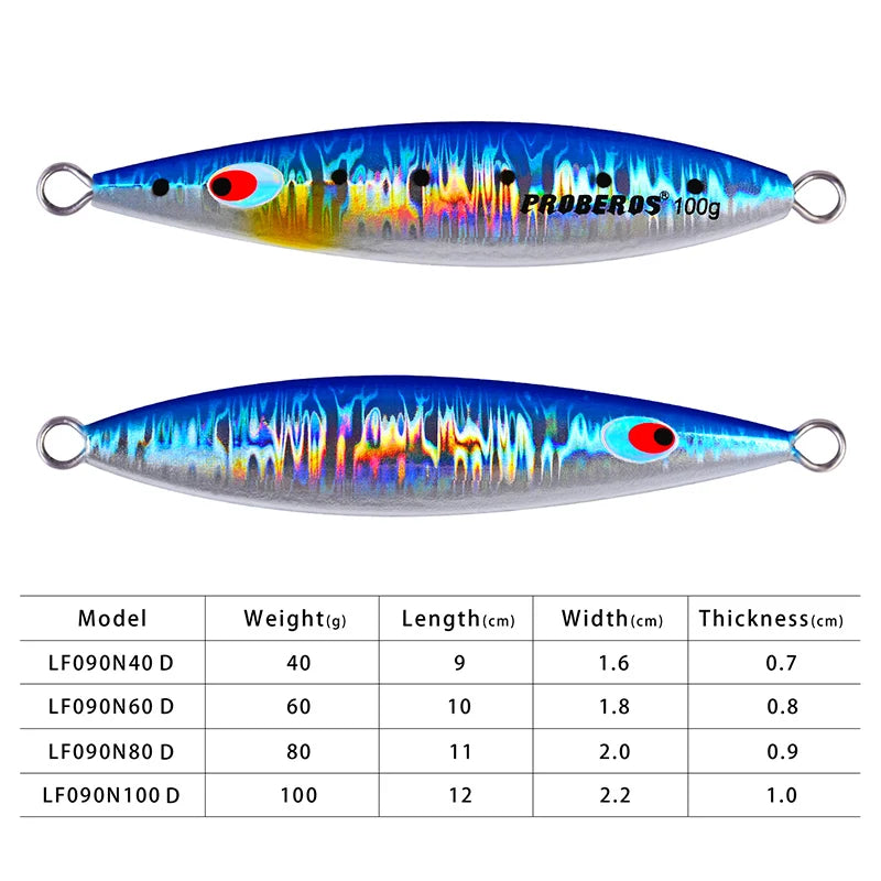 KATUYSHA 40g-60g-80g-100gGlowing Sea Fishing Lure Long Throw Metal Lure Boat Fishing Bait Seawater Jigging Lure