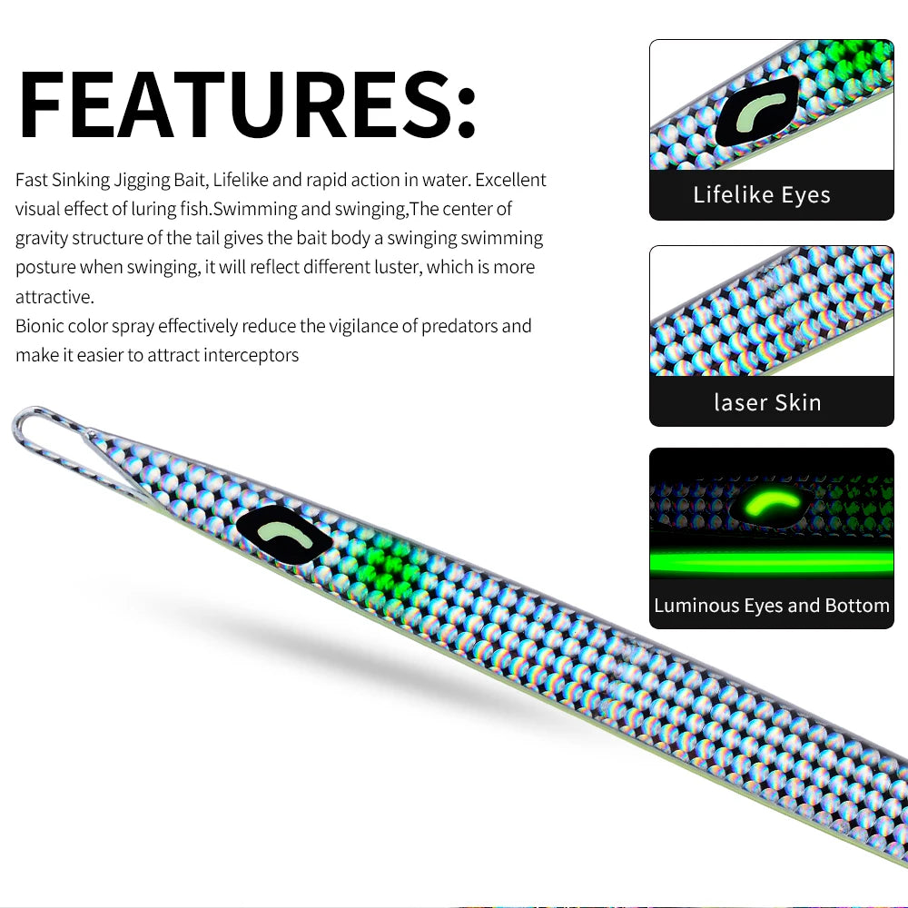 KATUYSHA Metal Jig Fishing Lure Swimbait Spinner Cast 3D Laser Wobbler Pike Spoon Carp Hook Sea Tackle Kit Pesca Artificial Bait