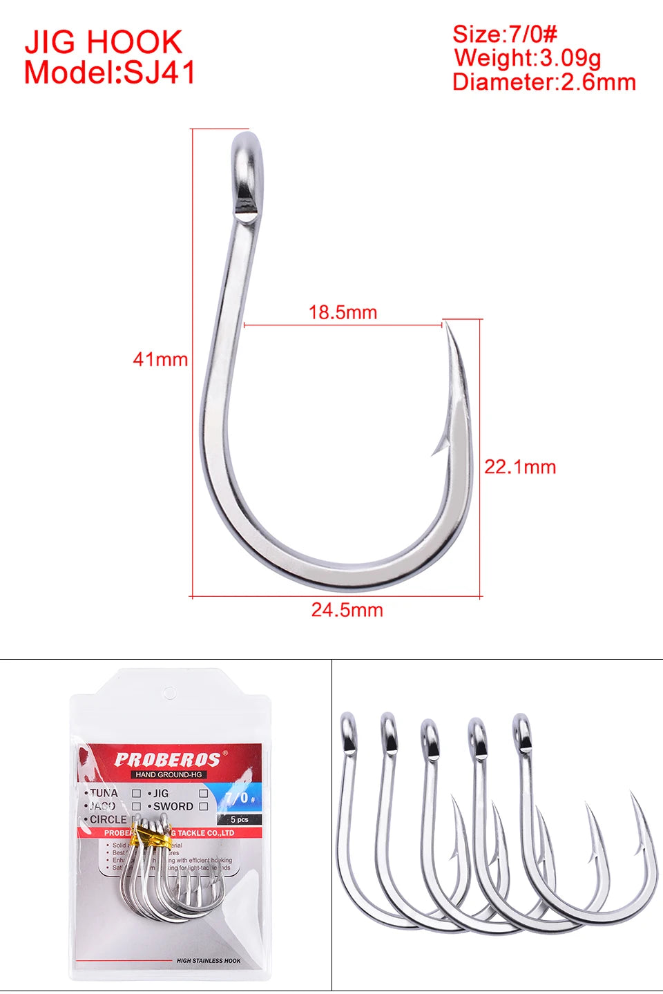 KATUYSHA 2025 Direct Stainless Steel Heavy Jig Hooks - Reinforced for Deep Sea Tuna Fishing