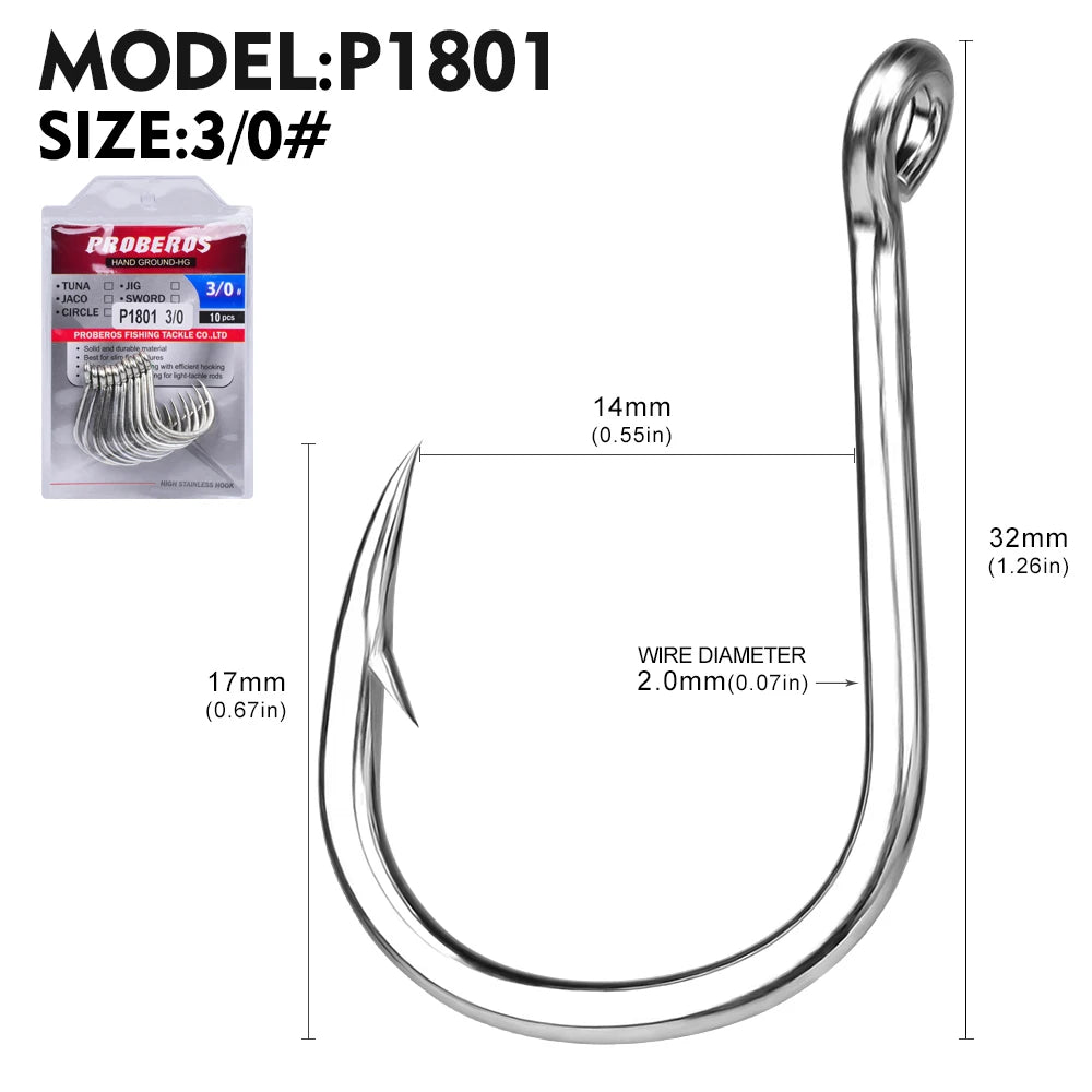 KATUYSHA Jig Fishing Hook High Carbon Steel - Barbed with Hydrophilic Coating for Faster Sinking