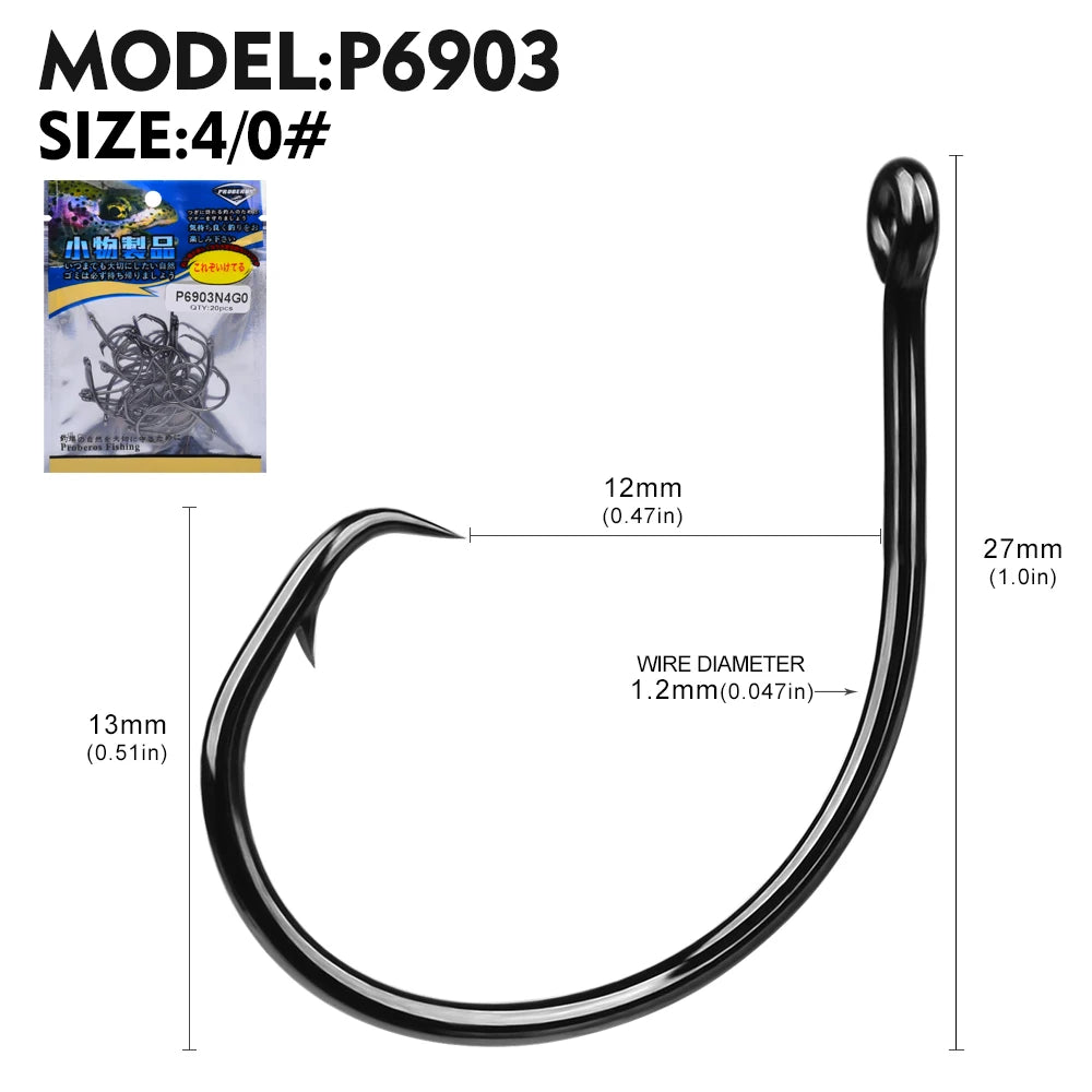 KATUYSHA 4#-7/0# Wholesale Anti-Rust Jig Hooks - High Carbon Steel with Fast Penetration Micro-Serrated Tip