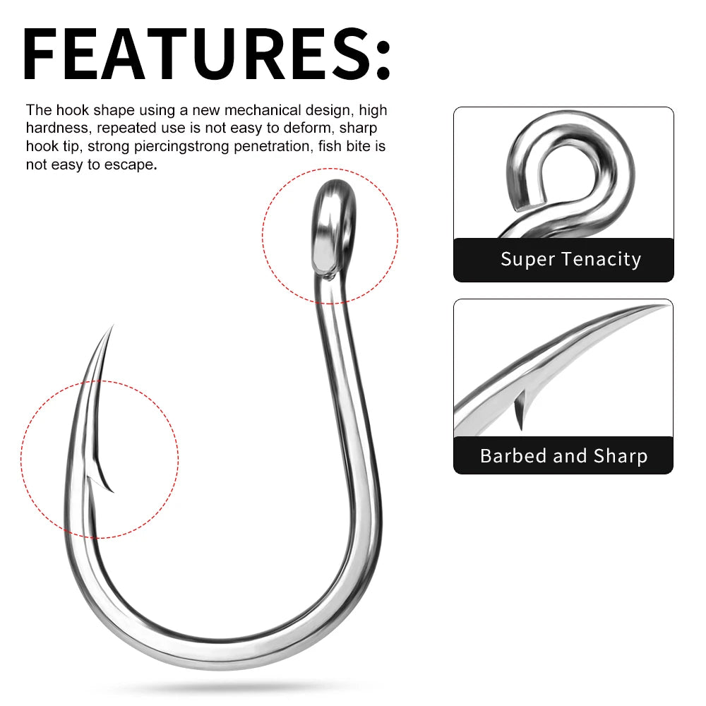 KATUYSHA Jig Fishing Hook High Carbon Steel - Barbed with Hydrophilic Coating for Faster Sinking