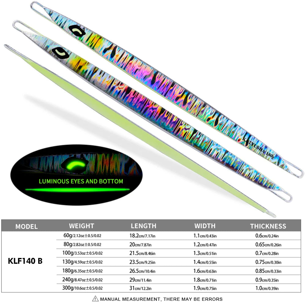 KATUYSHA Metal Jig Fishing Lure Swimbait Spinner Cast 3D Laser Wobbler Pike Spoon Carp Hook Sea Tackle Kit Pesca Artificial Bait