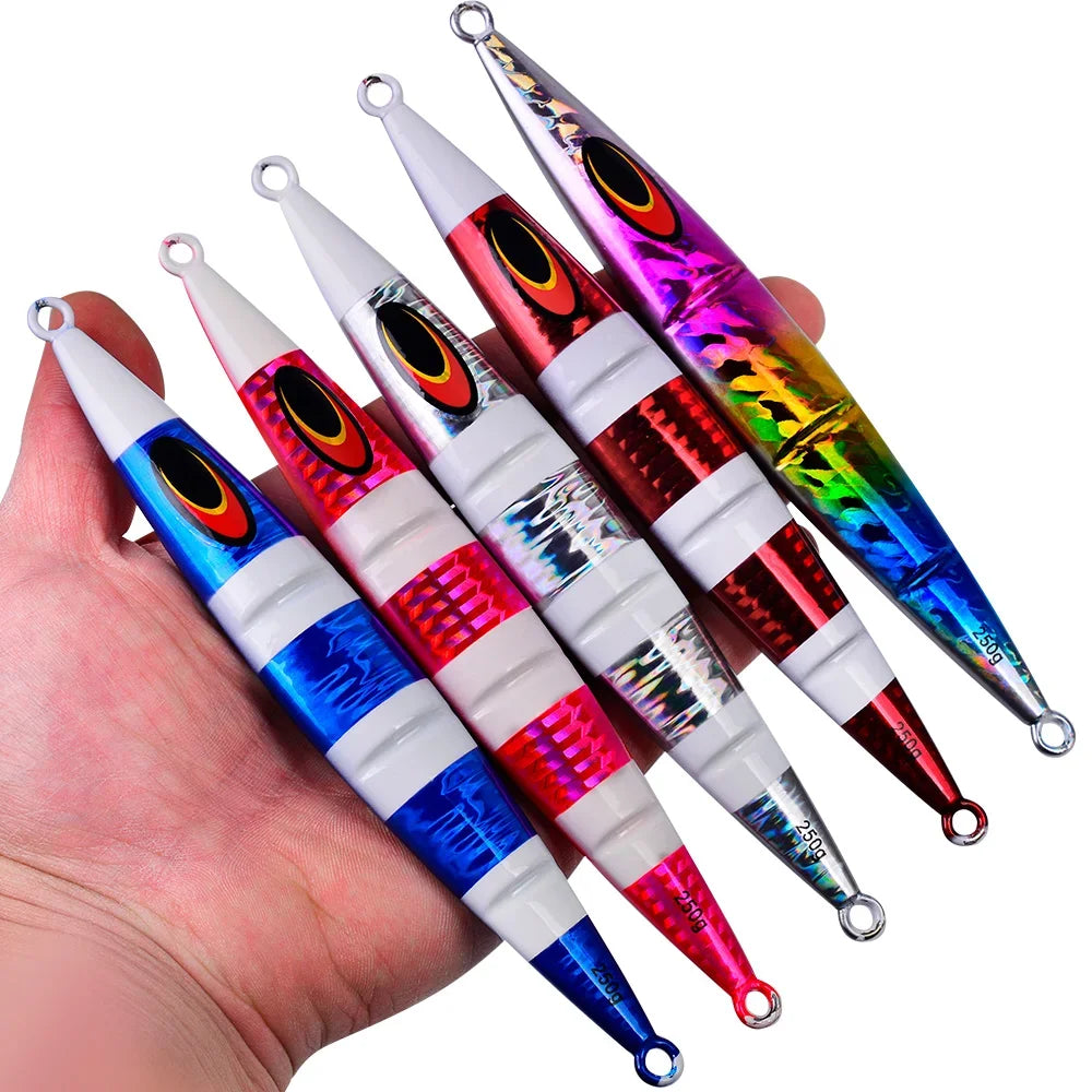 KATUYSHA 1PCS Slow Cast Jigging Bait 30-60-100-150-200-250g Metal Jigs Fishing Lures Artificial Hard Wobbler Bass Fishing Tackle