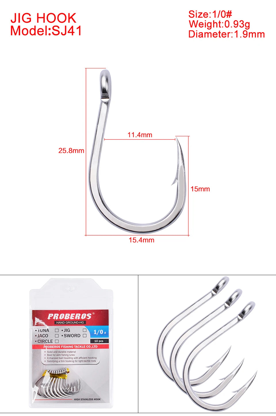 KATUYSHA 2025 Direct Stainless Steel Heavy Jig Hooks - Reinforced for Deep Sea Tuna Fishing