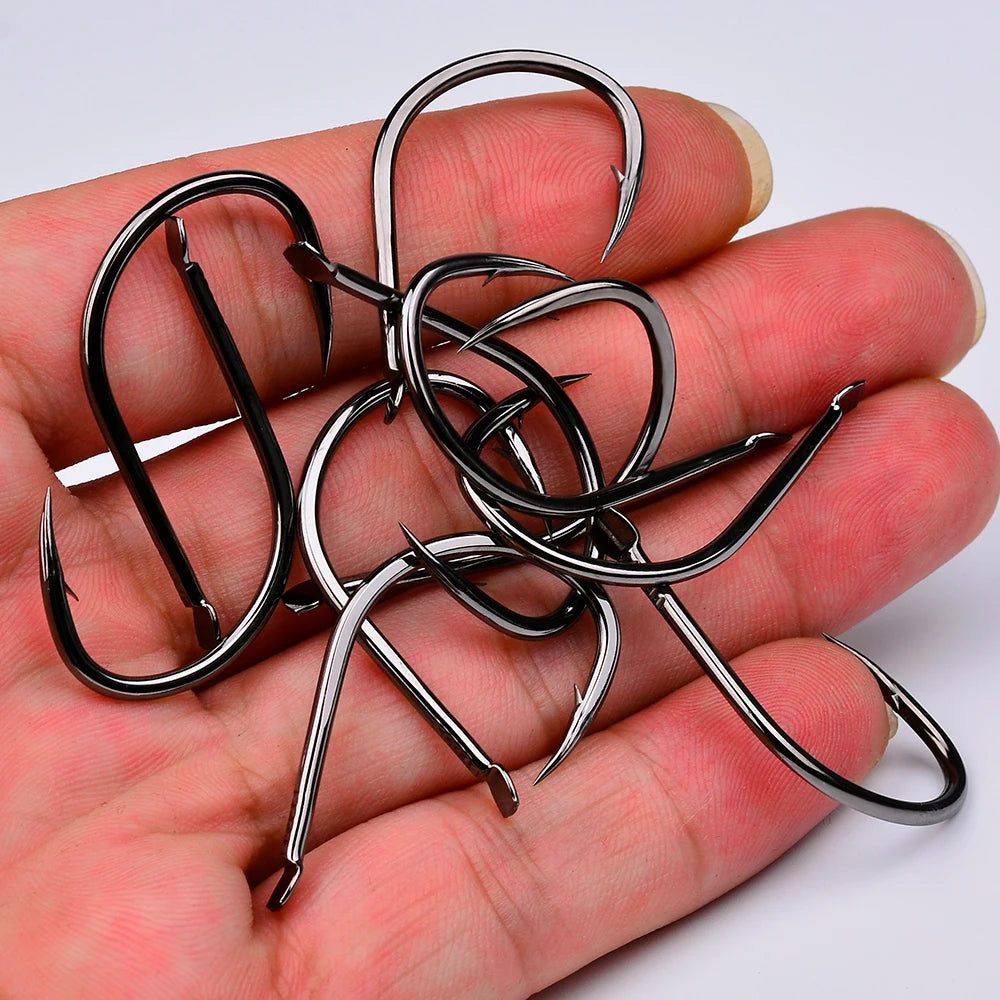 KATUYSHA 1Pcs/lot High Carbon Steel Jig Fishing Hook - Corrosion-Resistant Barbed for Wholesale